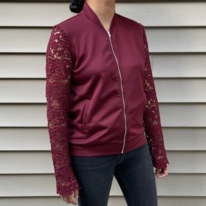 Burgundy Bomber Jacket